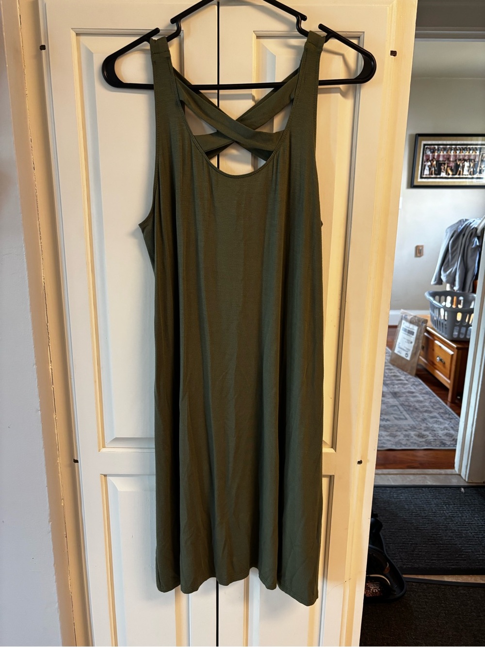 Maurice’s Olive Green Sleeveless Crisscross Back Dress